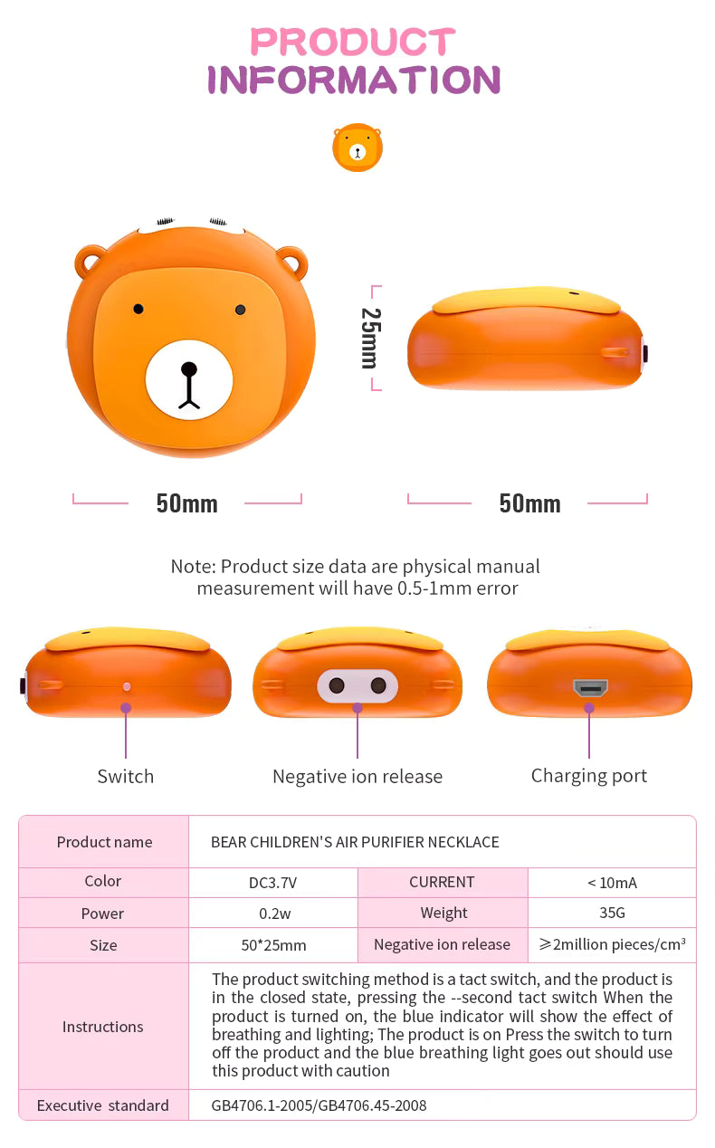PureBear™ by Angel Air - India's 1st Wearable Purifier For Kids